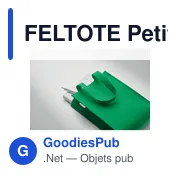 FELTOTE Petit sac cadeau feutre RPET - Miniature 5