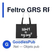 Sac de courses personnalisable Feltro GRS RPET BigShopper avec logo - Miniature 2