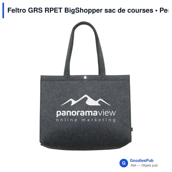 Sac de courses personnalisable Feltro GRS RPET BigShopper avec logo - Image 4
