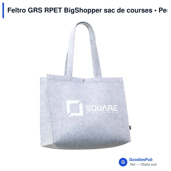 Sac de courses personnalisable Feltro GRS RPET BigShopper avec logo - Image 5