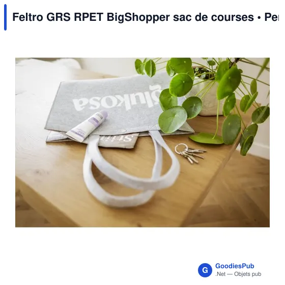 Sac de courses personnalisable Feltro GRS RPET BigShopper avec logo - Image 6