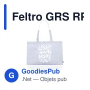 Sac de courses personnalisable Feltro GRS RPET BigShopper avec logo - Miniature 7