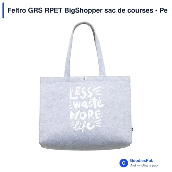 Sac de courses personnalisable Feltro GRS RPET BigShopper avec logo - Image 7