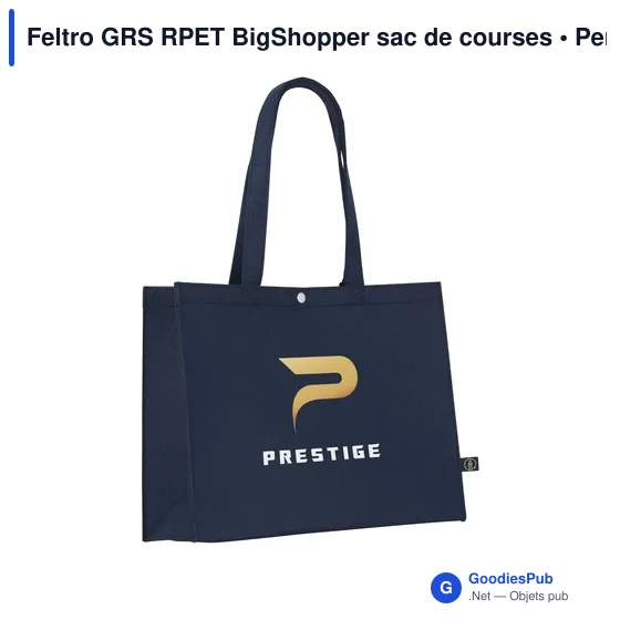 Sac de courses personnalisable Feltro GRS RPET BigShopper avec logo - Image 8