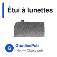 Étui à lunettes personnalisable en feutre RPET avec logo - Miniature 1