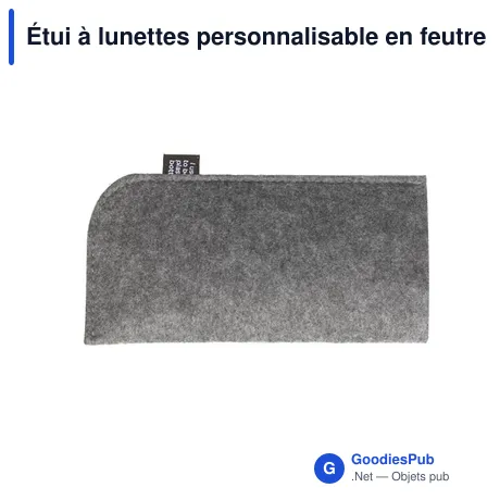 Étui à lunettes personnalisable en feutre RPET avec logo