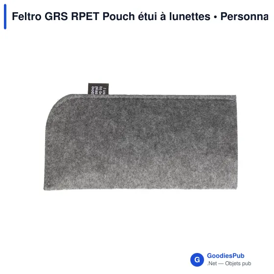 Étui à lunettes personnalisable en feutre RPET avec logo - Image 1