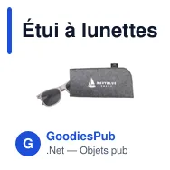 Étui à lunettes personnalisable en feutre RPET avec logo - Miniature 2