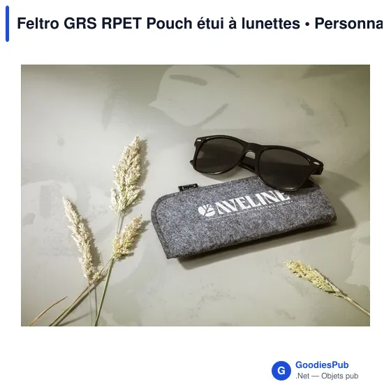 Étui à lunettes personnalisable en feutre RPET avec logo - Image 5