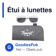 Étui à lunettes personnalisable en feutre RPET avec logo - Miniature 6