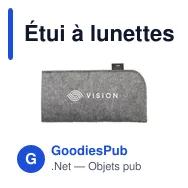 Étui à lunettes personnalisable en feutre RPET avec logo - Miniature 7