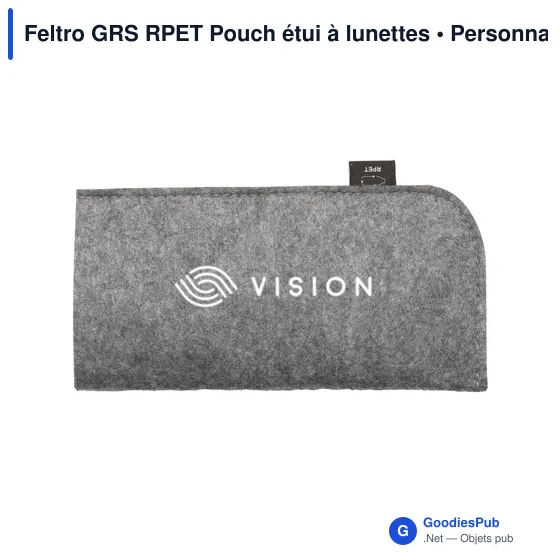 Étui à lunettes personnalisable en feutre RPET avec logo - Image 7
