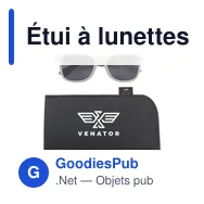Étui à lunettes personnalisable en feutre RPET avec logo - Miniature 9