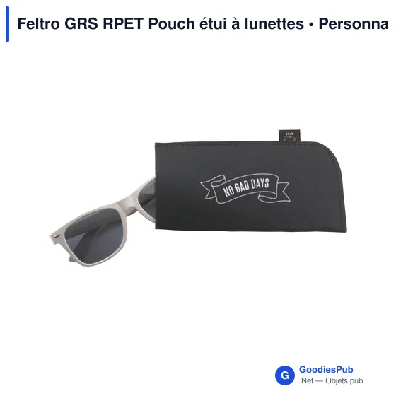 Étui à lunettes personnalisable en feutre RPET avec logo - Image 10