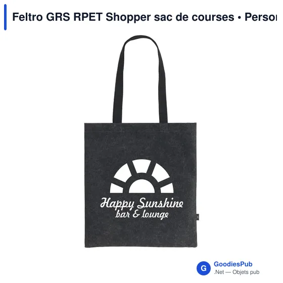Sac de courses personnalisable en RPET - Feltro GRSavec logo - Image 1