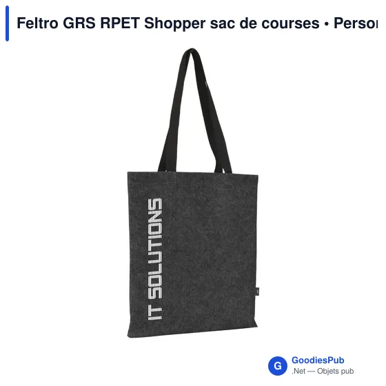 Sac de courses personnalisable en RPET - Feltro GRSavec logo - Image 2