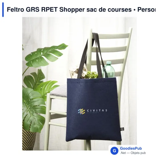 Sac de courses personnalisable en RPET - Feltro GRSavec logo - Image 12