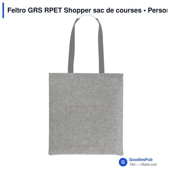 Sac de courses personnalisable en RPET - Feltro GRSavec logo - Image 4