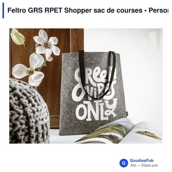 Sac de courses personnalisable en RPET - Feltro GRSavec logo - Image 5