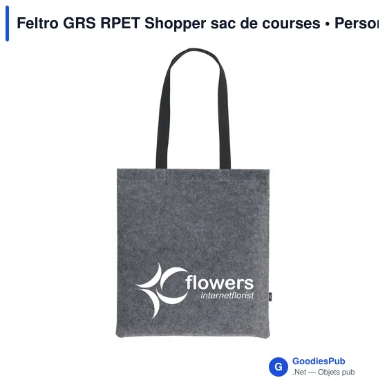 Sac de courses personnalisable en RPET - Feltro GRSavec logo - Image 6