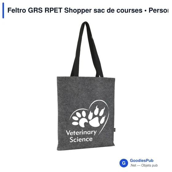 Sac de courses personnalisable en RPET - Feltro GRSavec logo - Image 7