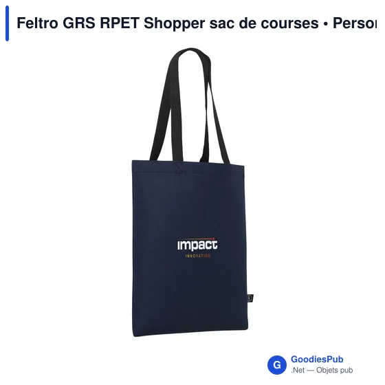 Sac de courses personnalisable en RPET - Feltro GRSavec logo - Image 9