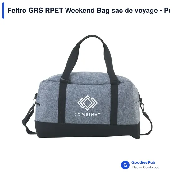 Sac de voyage personnalisable Feltro GRS RPET avec logo - Image 1