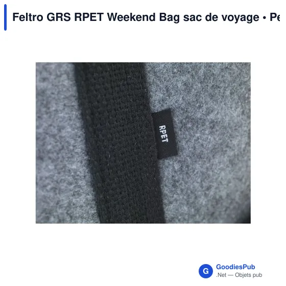Sac de voyage personnalisable Feltro GRS RPET avec logo - Image 4