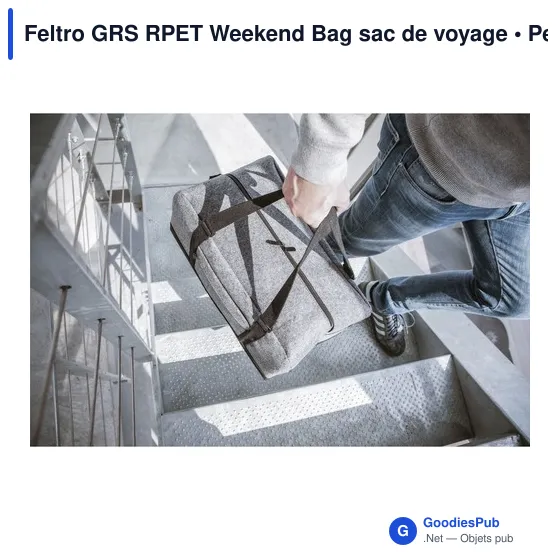 Sac de voyage personnalisable Feltro GRS RPET avec logo - Image 7