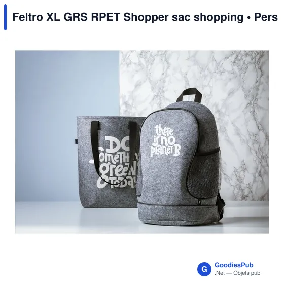 Sac shopping personnalisable Feltro XL GRS RPET avec logo - Image 2