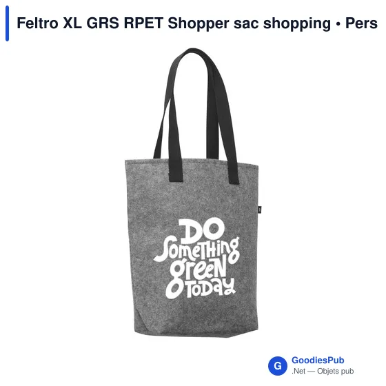 Sac shopping personnalisable Feltro XL GRS RPET avec logo - Image 3