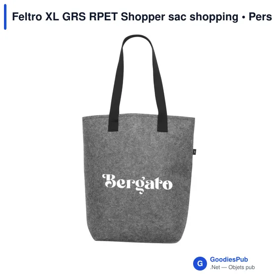 Sac shopping personnalisable Feltro XL GRS RPET avec logo - Image 4
