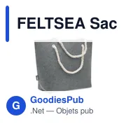 FELTSEA Sac de plage en feutre RPET - Miniature 1