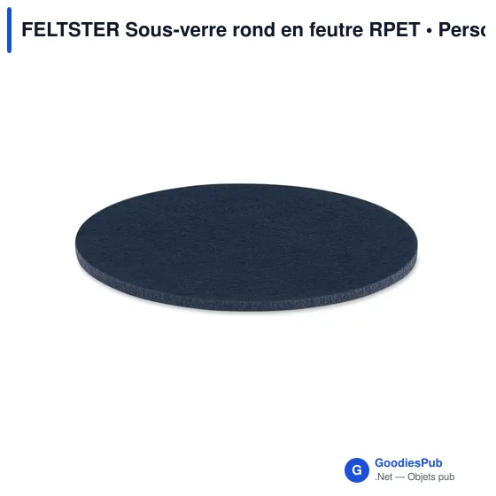 FELTSTER Sous-verre rond en feutre RPET - Image 1