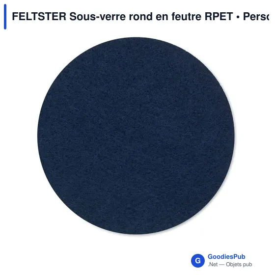FELTSTER Sous-verre rond en feutre RPET - Image 2