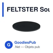 FELTSTER Sous-verre rond en feutre RPET - Miniature 11