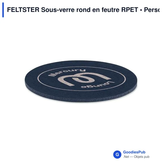 FELTSTER Sous-verre rond en feutre RPET - Image 3