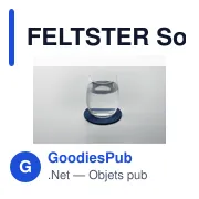 FELTSTER Sous-verre rond en feutre RPET - Miniature 4