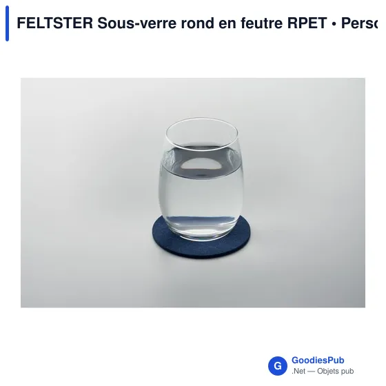 FELTSTER Sous-verre rond en feutre RPET - Image 4