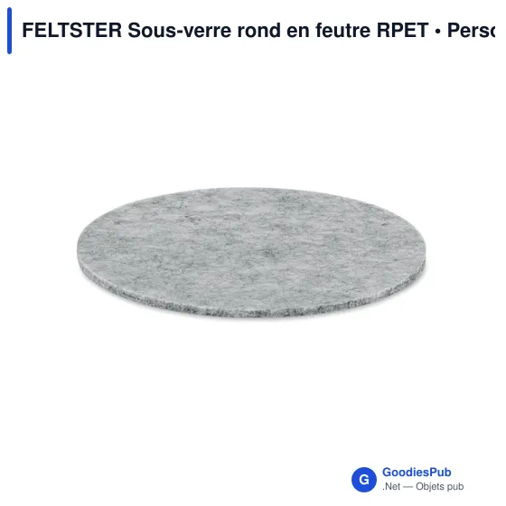FELTSTER Sous-verre rond en feutre RPET - Image 5