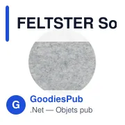 FELTSTER Sous-verre rond en feutre RPET - Miniature 6