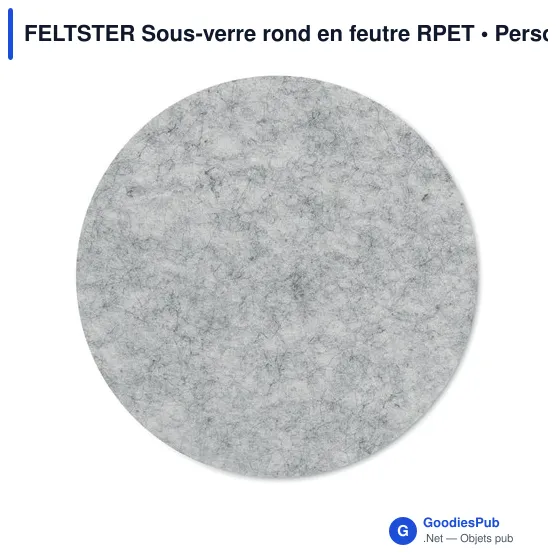FELTSTER Sous-verre rond en feutre RPET - Image 6