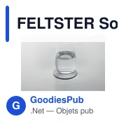 FELTSTER Sous-verre rond en feutre RPET - Miniature 7