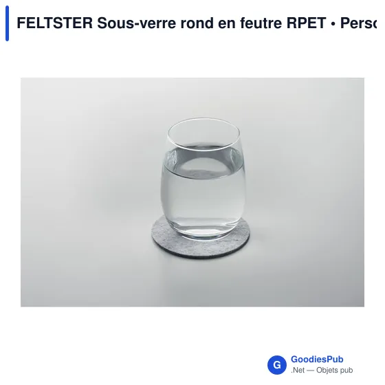 FELTSTER Sous-verre rond en feutre RPET - Image 7