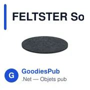 FELTSTER Sous-verre rond en feutre RPET - Miniature 8