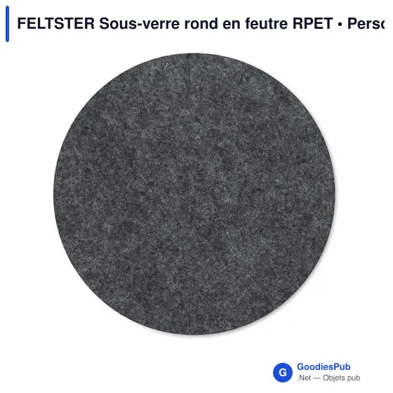 FELTSTER Sous-verre rond en feutre RPET - Image 9