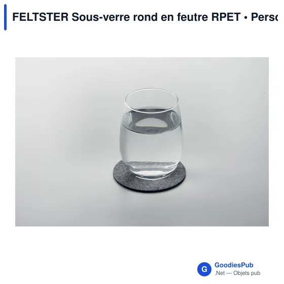 FELTSTER Sous-verre rond en feutre RPET - Image 10