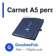 Carnet A5 personnalisable Felty GRS RPET avec logo - Miniature 2