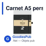 Carnet A5 personnalisable Felty GRS RPET avec logo - Miniature 12