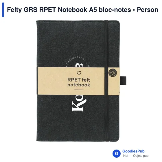 Carnet A5 personnalisable Felty GRS RPET avec logo - Image 12